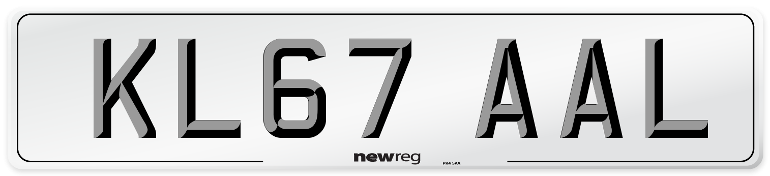 KL67 AAL Number Plate from New Reg